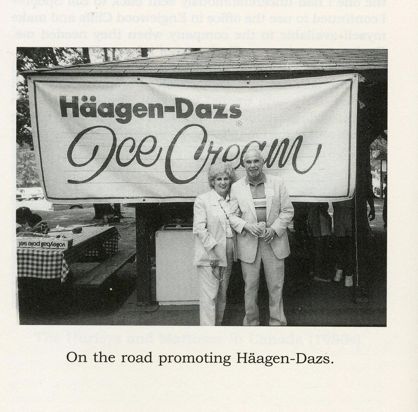 Rose and Reuben Mattus promoting Haagen-Dazs